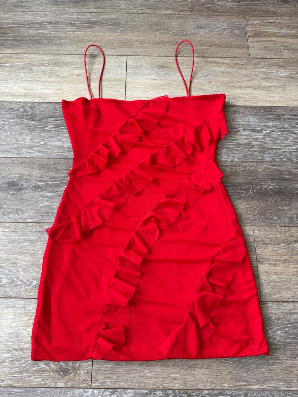 Princess Polly Red Mini Dress with Spaghetti Straps - Picture 2 of 5
